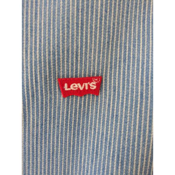 NWT Levi's Boy's Button-Down Collared Shirt Blue Stripe L - Picture 5 of 7